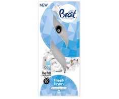 Oro gaiviklio BRAIT rinkinys Fresh Linen 250ml su automatiniu baltu dozatoriumi