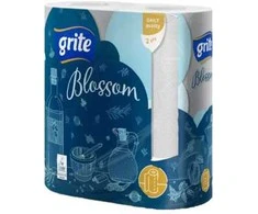 Popieriniai rankšluosčiai GRITE Blossom 88 lapeliai, 2 rulonėliai, 2 sluoksniai, celiuliozė