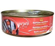 Sardinės pomidorų padaže 240g