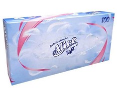 Servetėlės dėžutėje ALICE 100 vnt, 2 sluoksniai, celiuliozė