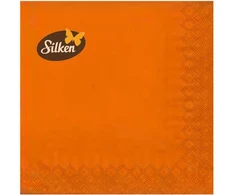 Silken Stalo servetėlės ORANŽINĖ 33x33, 3 sluoksniai, 20vnt
