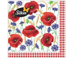 Silken Stalo servetėlės Decor AGUONOS 33x33cm, 16vnt
