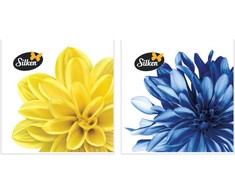 Silken Stalo servetėlės Decor Jurginas 33x33cm, 3 sluoksniai 18vnt