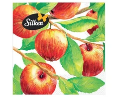 Silken Stalo servetėlės Decor Obuoliai/Svarainiai 33x33cm, 3 sluoksniai, 18vnt
