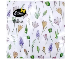 Silken Stalo servetėlės Decor Pirmosios gėlės 33*33cm, 3 sluoksniai, 18vnt
