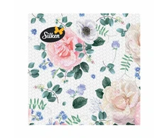 Silken Stalo servetėlės Decor Rožės 33x33cm, 2 sluoksniai 16vnt