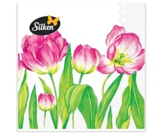 Silken Stalo servetėlės Decor Tulpės 33x33cm, 3 sluoksniai 18vnt