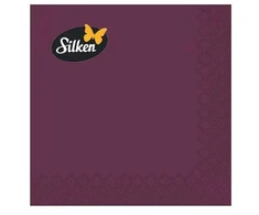 Silken Stalo servetėlės vienspalvės BORDO 33x33cm, 20vnt