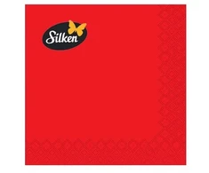Silken Stalo servetėlės vienspalvės RAUDONOS 33x33cm, 20vnt