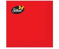 Silken Stalo servetėlės vienspalvės RAUDONOS 33x33cm, 20vnt