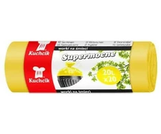 Šiukšlių maišai Kuchcik geltoni 12 mikronų, 20L, 20vnt