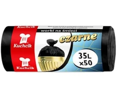 Šiukšlių maišai Kuchcik juodi 7 mikronų, 35L, 50vnt
