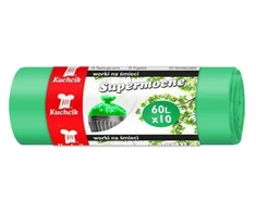 Šiukšlių maišai Kuchcik žali 14 mikronų, 60L, 10vnt