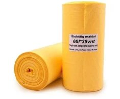 Šiukšlių maišai geltoni 20 mikronų, 60L, 35vnt
