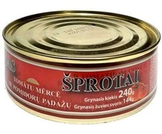 Šprotai pomidorų padaže 240g