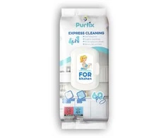 Drėgnos servetėlės virtuvės paviršiams valyti Purfix 60vnt
