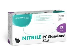 Vienkartinės nitrilinės pirštinės Master Glove XL dydis, juodos spalvos 100vnt