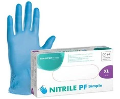 Vienkartinės nitrilinės pirštinės Master Glove XL dydis, mėlynos spalvos 100vnt