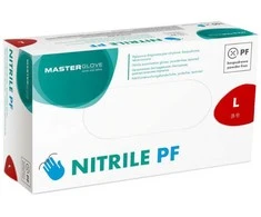 Vienkartinės nitrilinės pirštinės Master Glove L dydis, mėlynos spalvos 100vnt