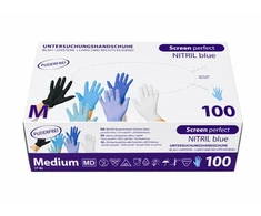 Vienkartinės nitrilinės pirštinės TOPGLOVE 5.0g, M dydis, mėlynos spalvos 100vnt
