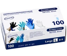 Vienkartinės nitrilinės pirštinės TOPGLOVE L dydis, mėlynos spalvos 100vnt