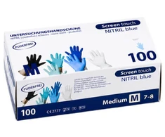 Vienkartinės nitrilinės pirštinės TOPGLOVE M dydis, mėlynos spalvos 100vnt