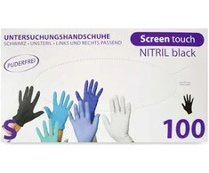 Vienkartinės nitrilinės pirštinės TOPGLOVE S dydis, juodos spalvos 100vnt