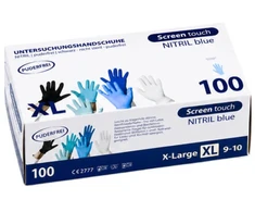 Vienkartinės nitrilinės pirštinės TOPGLOVE XL dydis, mėlynos spalvos 100vnt