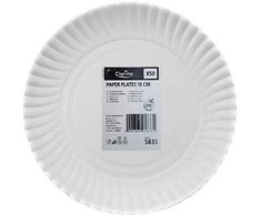 Vienkartinės popierinės lėkštutės CLARINA 18cm, 50vnt