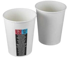 Vienkartinės popierinės stiklinės CLARINA 250ml, 50vnt