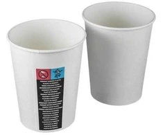 Vienkartinės popierinės stiklinės CLARINA 250ml, 50vnt