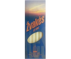 Žvakes baltos spalvos 31cm 12vnt