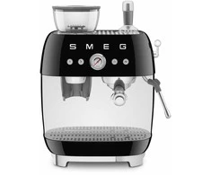 Kavos Aparatas - SMEG EGF03BLEU Pusiau automatinis Espresso su Malūnėliu, Dviejų Termoblokų, Juodas