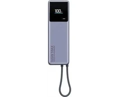 „Xiaomi 165W Power Bank“ (integruotas laidas) | 10000 mAh | USB-C | Pilka