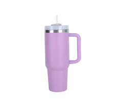 1.2L Termo puodelis su šiaudeliu ir plienine rankena