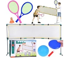 Jokomisiada 3in1 sportinis rinkinys Tinklinio tinklelis, Badmintono kamuolys, diskas SP0772