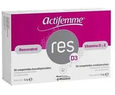 Actifemme Resveratrol RESD3 | Vitaminai D 30 tablečių