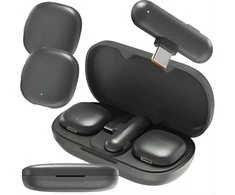 Ausinės 2 vnt. Belaidžių mikrofonų, skirtų „Iphone“ telefonui ir kompiuteriui su usb-c jungtimi