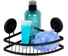 Bathroom Solutions Kampinė lentyna 24x18x12,5 cm Juoda