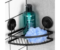 Bathroom Solutions Kampinė lentyna 24x18x12,5 cm Juoda