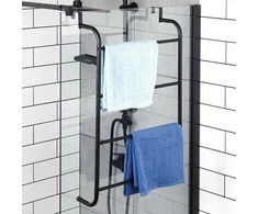 Bathroom Solutions Metalinė Rankšluosčių Kabykla Juoda 44.5 x 73 cm