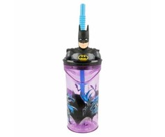 STOR Batman 3D puodelis - gertuvė su šiaudeliu, 360 ml