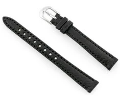 BISSET Laikrodžio dirželis BS-156 14mm natūralios odos juodas