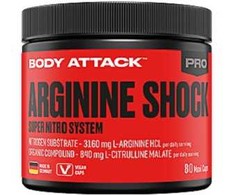 Body Attack Maisto papildas Arginine Shock 80 kapsulių
