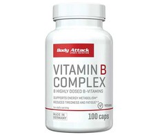 Body Attack Vitamin B-Kompleksas 100 Kapsulių