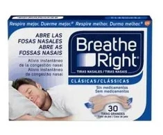 Breathe Right Kvėpuokite dešiniosios nosies juostelės, didelio dydžio 30 vnt