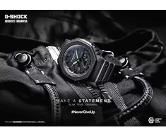 Casio G-SHOCK Vyrų Laikrodis GA-2100-1AER - Juodas, atsparus smūgiams