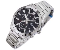 Laikrodis Casio Laikrodžiai Vyrams EFB-710D-1A Chronografas Juodas Dialas