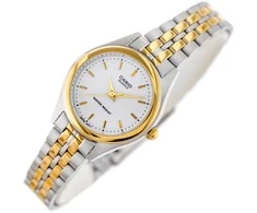 CASIO Moteriškas Laikrodis LTP-1129G-7A Balta Misinė Dial