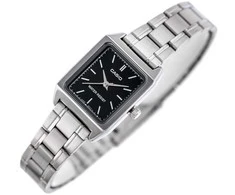CASIO Moteriškas laikrodis LTP-V007D-1E - sidabrinis korpusas ir apyrankė